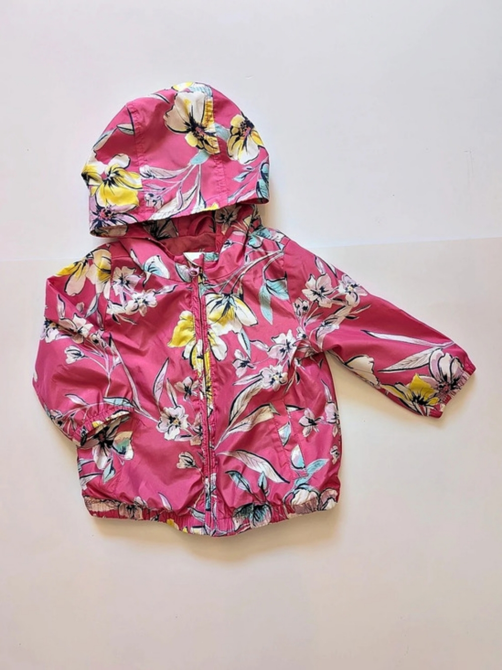 2/$20 💚 Gap' Floral Hooded Rain Jacket